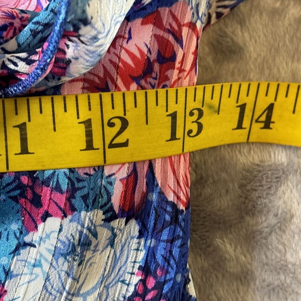 Perfectly Priscilla Dress Small One Shoulder Blue Floral Boho Tiered Preppy‎ NEW - Picture 13 of 16